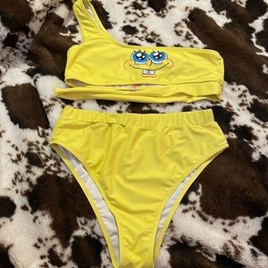 ROMWE swimsuit, Medium, yellow